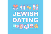 Jewish dating word concepts banner