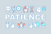 Patience word concepts banner