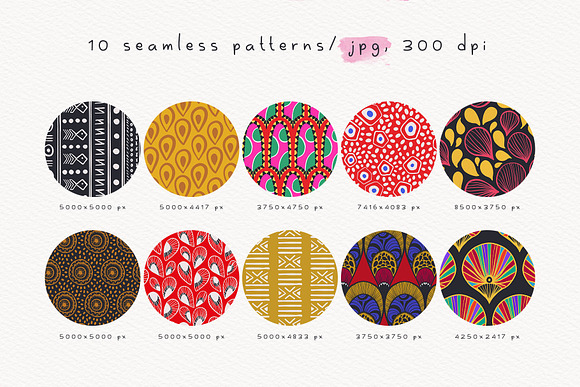 African Seamless Patterns Pack in Patterns - product preview 1