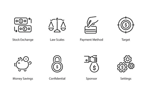 Finance 56 thin line icons in Money Icons - product preview 5