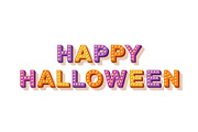 Happy Halloween typography isolated