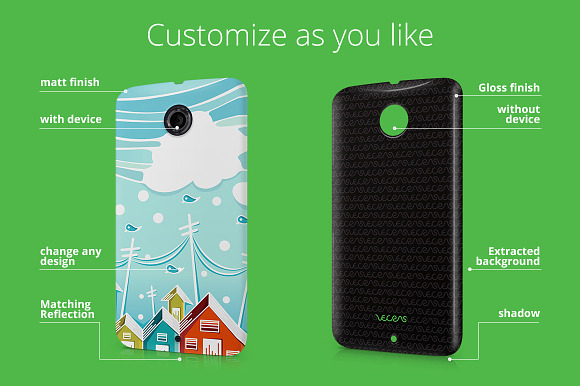 Nexus 6 3d Case Design Mock-up in Product Mockups - product preview 1
