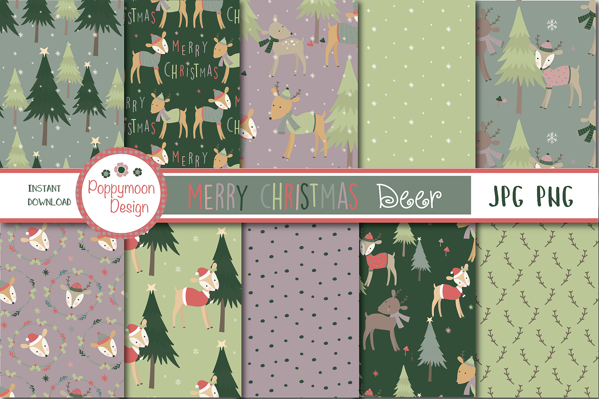 Merry Christmas Deer paper in Patterns - product preview 8
