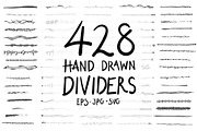 Hand Drawn Doodle Dividers Set