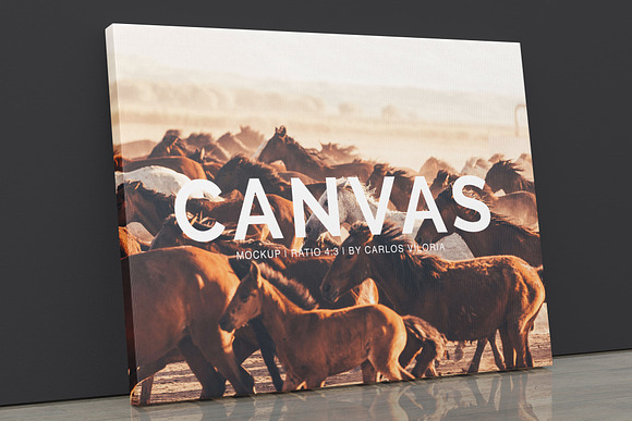 Landscape Canvas Ratio 4x3 Mockup 01 in Print Mockups - product preview 2