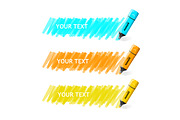 Markers Text Box. Vector