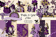 Purple & Gold Alice in Wonderland