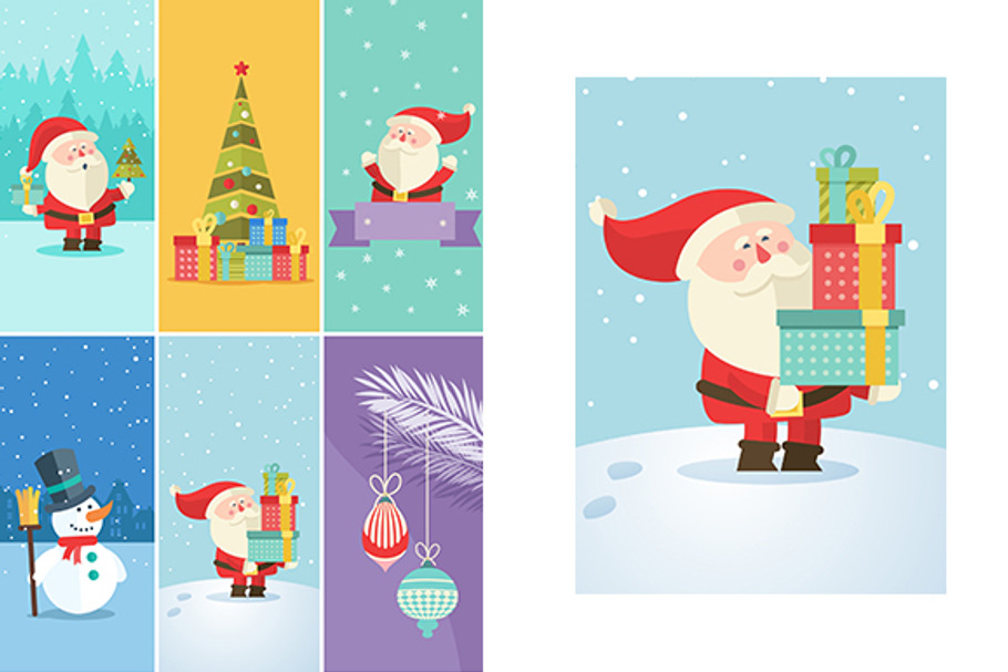 Christmas and New Year cards in Illustrations - product preview 8