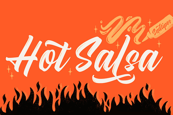 Hot Salsa brush font - 50% intro