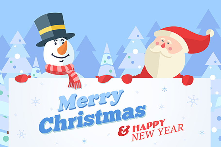 Snowman and Santa in Illustrations - product preview 8
