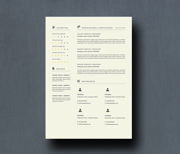 Resume Template - Cooper in Resume Templates - product preview 2