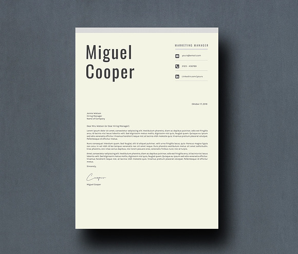 Resume Template - Cooper in Resume Templates - product preview 4