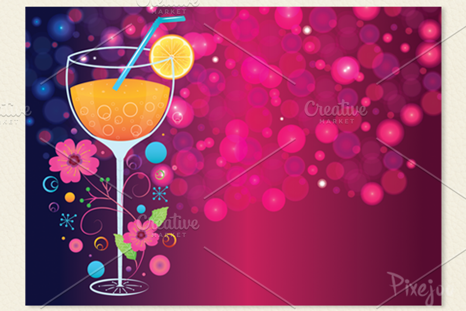 Cocktail Party Invitation Card in Postcard Templates - product preview 8