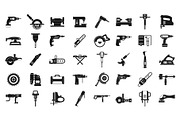 Electric tools icon set