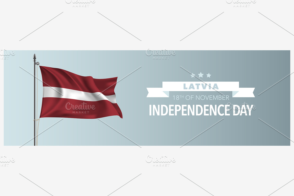 Latvia happy independence day vector in Illustrations - product preview 8