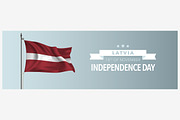 Latvia happy independence day vector