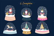 Snow Globes Christmas clip art