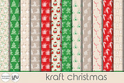 Kraft digital paper: "CHRISTMAS"