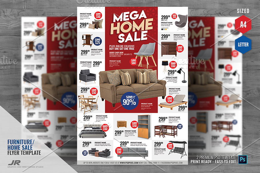 Furniture and Season Sale Flyer in Flyer Templates - product preview 8