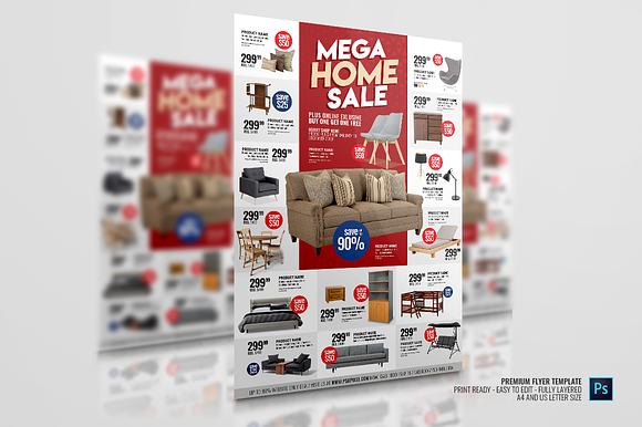 Furniture and Season Sale Flyer in Flyer Templates - product preview 2