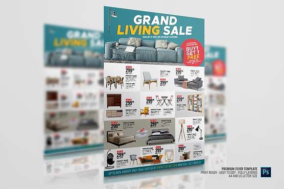 Furniture Multipurpose Promo Flyer in Flyer Templates - product preview 2