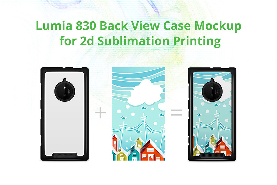 Lumia 830 2d Case Design Mock-up in Product Mockups - product preview 8