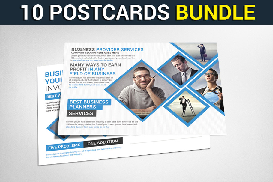 10 Multi-Business Postcards Bundle