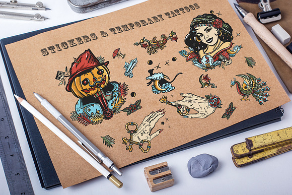 Halloween tattoo in Graphics - product preview 3