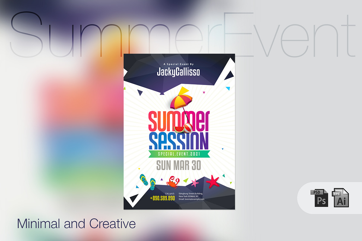 Summer Event & Party Poster in Flyer Templates - product preview 8