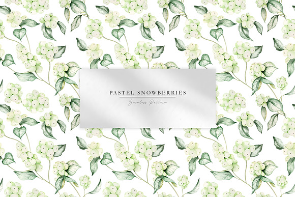 Pastel Snowberries Pattern Bundle in Patterns - product preview 2