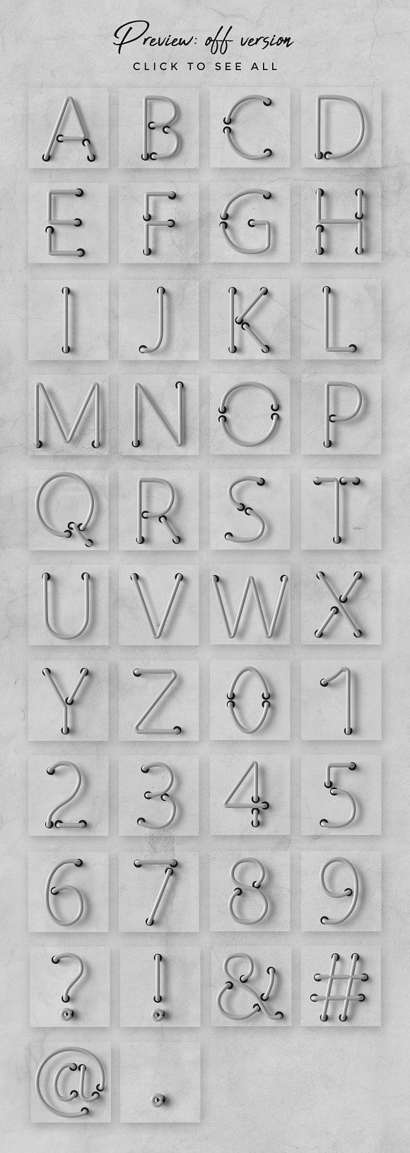 Neon alphabet kit in Objects - product preview 8