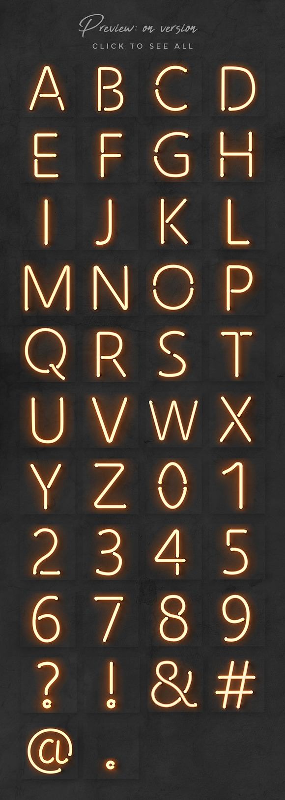 Neon alphabet kit in Objects - product preview 9
