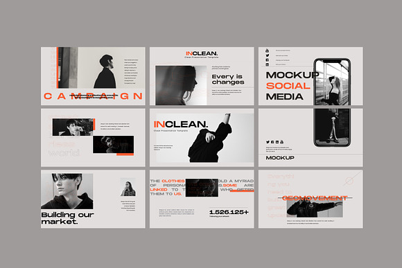 INCLEAN-Minimal Creative Powerpoint in PowerPoint Templates - product preview 6