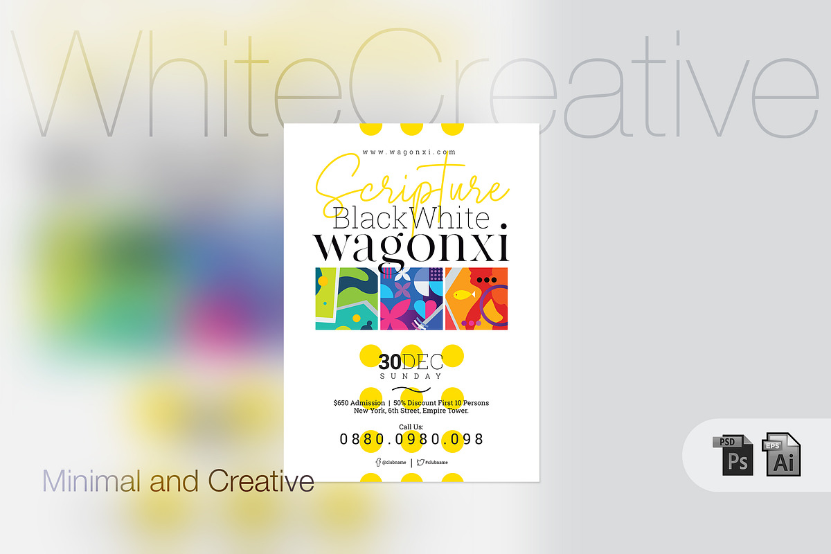 White Creative Event Poster in Flyer Templates - product preview 8