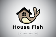 House Fish Logo Template