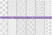 Seamless Gray Lace Patterns