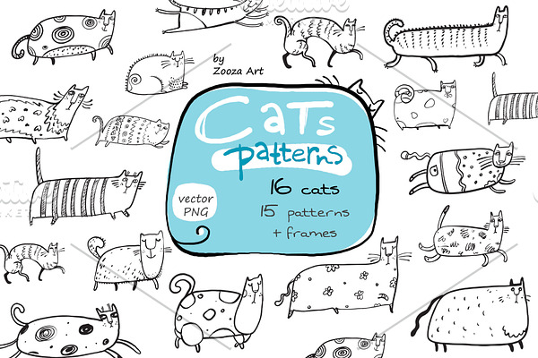 Cats patterns and frames