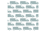Minivan delivery seamless pattern