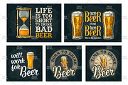 Beer posters. Engrave style