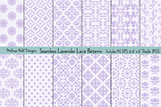 Seamless Lavender Lace Patterns