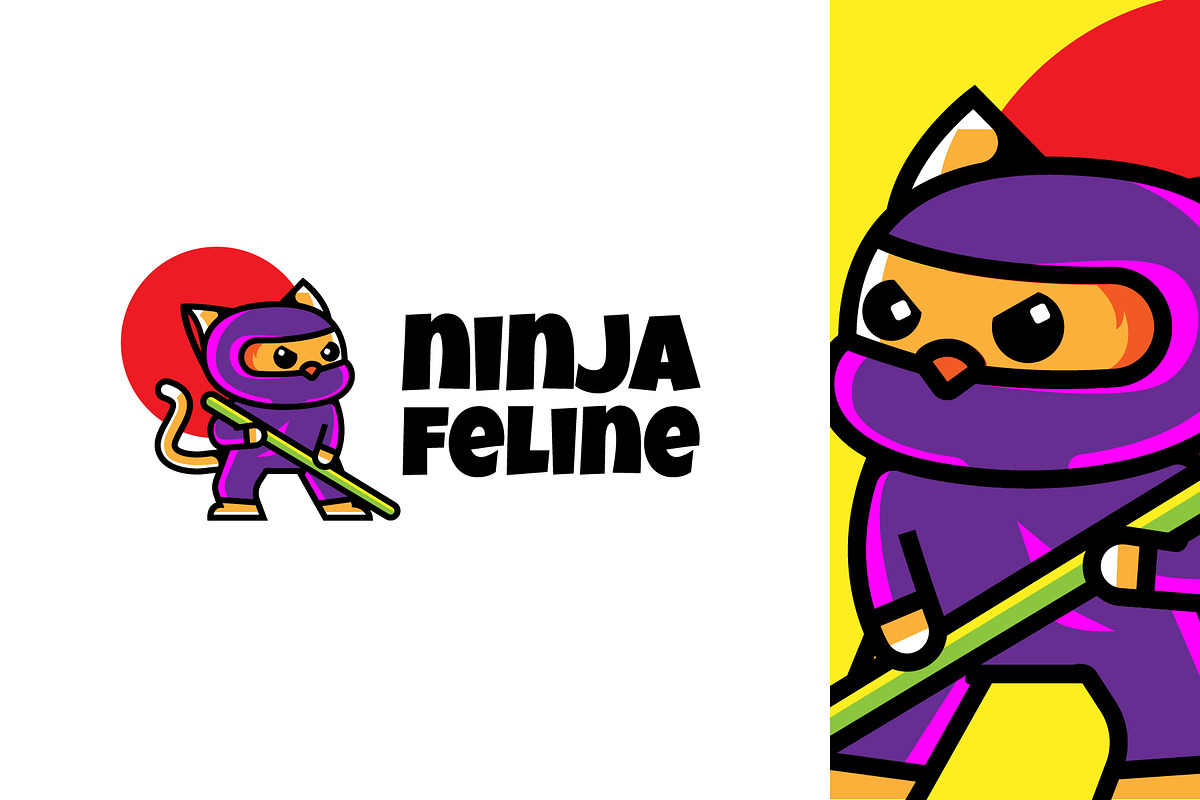Cat Ninja - Mascot & Esport Logo in Logo Templates - product preview 8