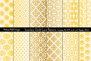Seamless Gold Lace Patterns