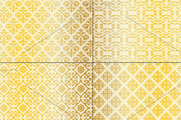Seamless Gold Lace Patterns in Patterns - product preview 2