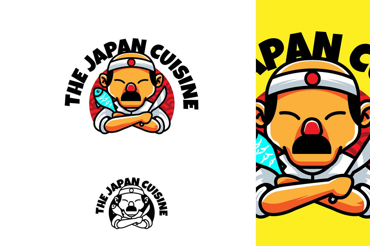 Japan Cuisine - Mascot & Esport Logo in Logo Templates - product preview 8