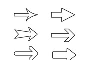 Set line icons of arrow