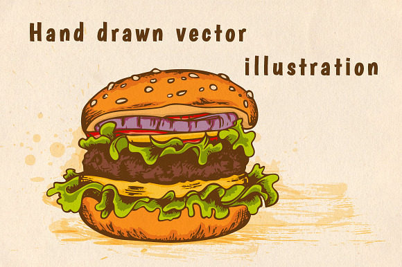 Vintage fastfood in Illustrations - product preview 1