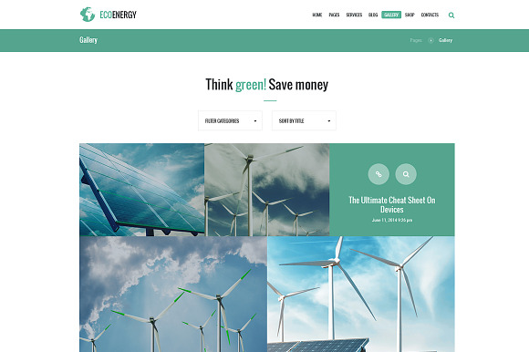ECO Energy - Ecology WordPress Theme in WordPress Business Themes - product preview 2