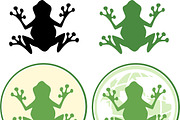 Frog Silhouette Design Collection