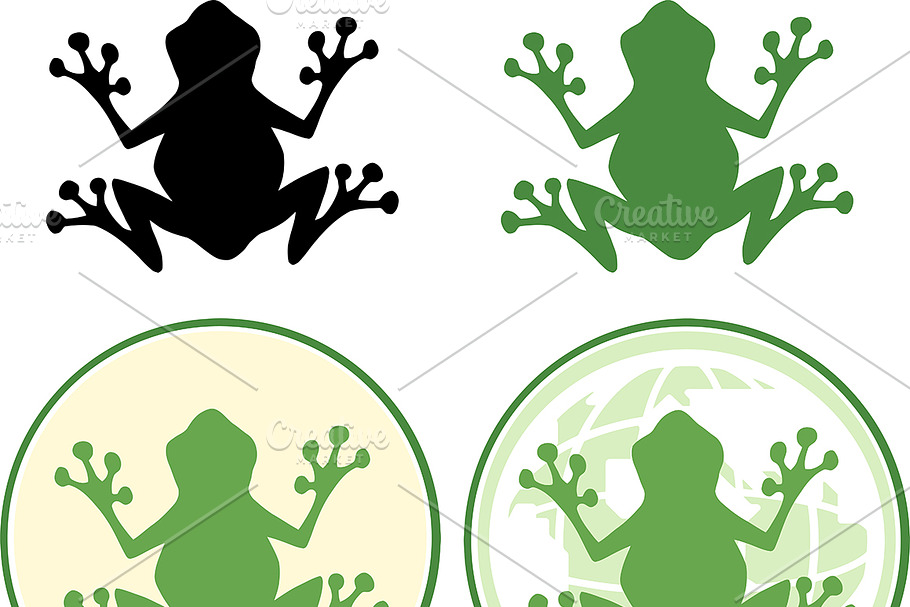 Frog Silhouette Design Collection in Illustrations - product preview 8