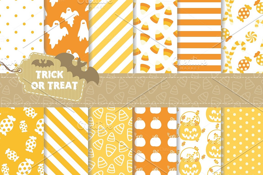 Halloween Digital Paper Set in Patterns - product preview 8